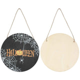 Halloween Spider Web Pattern Wooden Welcome Sign Decorative Hanging Board for Indoor OutdoorWithout Bow In Australia - Darrahopens
