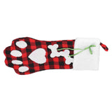 Paw Christmas Stockings Cute Dog Paw Hanging Christmas Stockings for Holiday Christmas DecorationsBlack and Red Plaid In Australia - Darrahopens