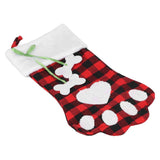 Paw Christmas Stockings Cute Dog Paw Hanging Christmas Stockings for Holiday Christmas DecorationsBlack and Red Plaid In Australia - Darrahopens