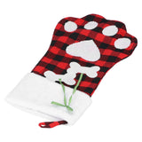 Paw Christmas Stockings Cute Dog Paw Hanging Christmas Stockings for Holiday Christmas DecorationsBlack and Red Plaid