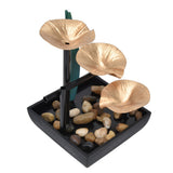 Wrought Iron Flowing Water Ornaments Fountain Feng Shui Ornaments for Home TV Cabinet Office DecorationAU Plug AC220-240V