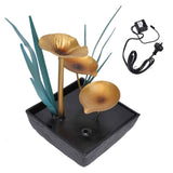 Tabletop Fountain LED Lights No Noise Compact Lightweight Classic Indoor Waterfall for Decorating Home Office(Yellow) AU Plug AC220-240V In Australia - Darrahopens