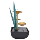 Tabletop Fountain LED Lights No Noise Compact Lightweight Classic Indoor Waterfall for Decorating Home Office(Yellow) AU Plug AC220-240V In Australia - Darrahopens