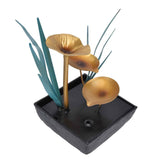 Tabletop Fountain LED Lights No Noise Compact Lightweight Classic Indoor Waterfall for Decorating Home Office(Yellow) AU Plug AC220-240V In Australia - Darrahopens