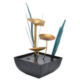 Tabletop Fountain LED Lights No Noise Compact Lightweight Classic Indoor Waterfall for Decorating Home Office(Yellow) AU Plug AC220-240V In Australia - Darrahopens