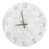Simple Marble Wall Clock Fashion Cracked Acrylic Material UV Printing Clock Living Room Decoration In Australia - Darrahopens