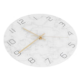 Simple Marble Wall Clock Fashion Cracked Acrylic Material UV Printing Clock Living Room Decoration In Australia - Darrahopens