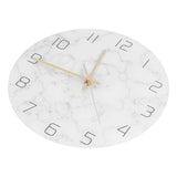 Simple Marble Wall Clock Fashion Cracked Acrylic Material UV Printing Clock Living Room Decoration In Australia - Darrahopens