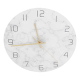 Simple Marble Wall Clock Fashion Cracked Acrylic Material UV Printing Clock Living Room Decoration