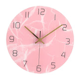 Innovative Pink Wall Clock Acrylic UV Printing Clock for Living Room Home Bedroom