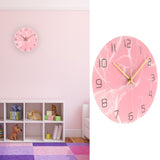 Innovative Pink Wall Clock Acrylic UV Printing Clock for Living Room Home Bedroom