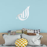 3 Dimensional Thickened Mirror Wall Sticker Acrylic Self Adhesive Wall Decoration for HomeJM740 Silver+EVA Glue