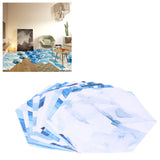 3 Dimensional Simulation Hexagonal Tile Sticker PVC Self Adhesive Anti Slip Floor Sticker for Home