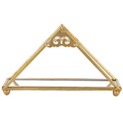 Mirror Jewelry Tray Glass Perfume Storage Tray Jewelry Plate Golden Metal Decorative Tray