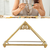 Mirror Jewelry Tray Glass Perfume Storage Tray Jewelry Plate Golden Metal Decorative Tray
