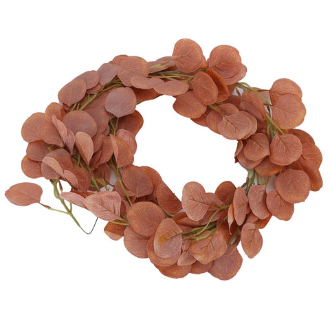 Fake Leaves Fabric Simulated Exquisite Greenery Eucalyptus Garland for Home WeddingRed In Australia - Darrahopens