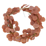 Fake Leaves Fabric Simulated Exquisite Greenery Eucalyptus Garland for Home WeddingRed