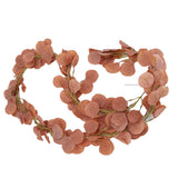 Fake Leaves Fabric Simulated Exquisite Greenery Eucalyptus Garland for Home WeddingRed