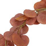 Fake Leaves Fabric Simulated Exquisite Greenery Eucalyptus Garland for Home WeddingRed