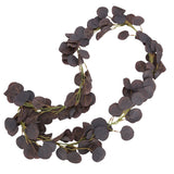 Fake Leaves Fabric Simulated Exquisite Greenery Eucalyptus Garland for Home WeddingPurple