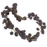 Fake Leaves Fabric Simulated Exquisite Greenery Eucalyptus Garland for Home WeddingPurple