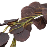 Fake Leaves Fabric Simulated Exquisite Greenery Eucalyptus Garland for Home WeddingPurple