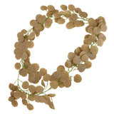 Fake Leaves Fabric Simulated Exquisite Greenery Eucalyptus Garland for Home WeddingYellow In Australia - Darrahopens