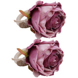 2Pcs Novelty Wooden Napkin Buckle Artificial Floral Napkin Ring for Festival Table DecorationPurple In Australia - Darrahopens