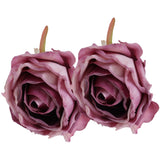 2Pcs Novelty Wooden Napkin Buckle Artificial Floral Napkin Ring for Festival Table DecorationPurple In Australia - Darrahopens