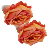 2Pcs Novelty Wooden Napkin Buckle Artificial Floral Napkin Ring for Festival Table DecorationOrange In Australia - Darrahopens