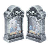 Halloween Tombstone Shaped Light Portable Festival Decorative Lamp for Bar Party HomeSkeleton