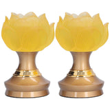 2 Set LED Buddhist Light Yellow Buddha Lamp Adjustable Buddhist Flower Light Buddhism SupplyAU Plug 100-240V