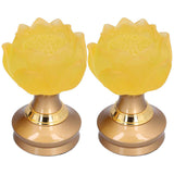 2 Set LED Buddhist Light Yellow Buddha Lamp Adjustable Buddhist Flower Light Buddhism SupplyAU Plug 100-240V
