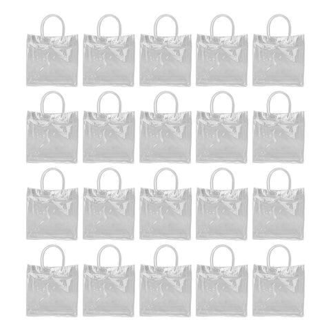 20pcs Transparent Gift Bags Large Capacity Simple Multifunctional 20cmx20cmx8cm PVC Goodie Wrap Bags for Flower Candy