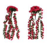 2PCS Artificial Violet Hanging Flowers Simulation Plastic Fake Plants for Decoration Garden Patio Wedding Porch Outdoor Rose Red In Australia - Darrahopens