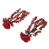 2PCS Artificial Violet Hanging Flowers Simulation Plastic Fake Plants for Decoration Garden Patio Wedding Porch Outdoor Rose Red In Australia - Darrahopens