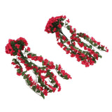 2PCS Artificial Violet Hanging Flowers Simulation Plastic Fake Plants for Decoration Garden Patio Wedding Porch Outdoor Rose Red In Australia - Darrahopens