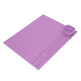 Silicone Painting Mat with Cup DIY Cultivate Artistic Talent Easy To Wipe Silicone Art Mat for Boys Girls Art Supplies Purple