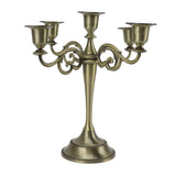5 Arm Candlestick Holder Iron Retro Decorative Candle Holder Centerpiece for Home Church Cyan In Australia - Darrahopens