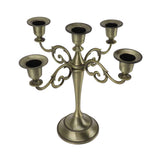 5 Arm Candlestick Holder Iron Retro Decorative Candle Holder Centerpiece for Home Church Cyan In Australia - Darrahopens