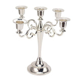 5 Arm Candlestick Holder Iron Retro Decorative Candle Holder Centerpiece for Home Church Silver In Australia - Darrahopens