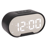 Digital Alarm Clock USB LED Display White Light Mirror Electronic Desktop Clock for Bedroom Living Room Office Black Case In Australia - Darrahopens
