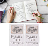 2Pcs Family Tree Notebook 16 Pages Double Sides Family History Record Book Workbook for Family Office Stationery