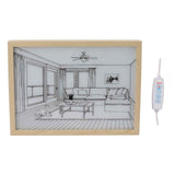 LED Illuminated Wall Art Lighted Decor Light Shadow Photo Frame Painting 3 Colours Dimmable for Bedroom Living Room L Model 1 In Australia - Darrahopens