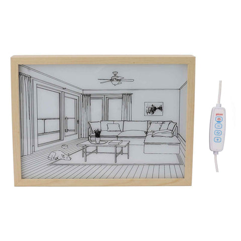 LED Illuminated Wall Art Lighted Decor Light Shadow Photo Frame Painting 3 Colours Dimmable for Bedroom Living Room L Model 1 In Australia - Darrahopens