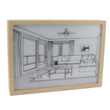 LED Illuminated Wall Art Lighted Decor Light Shadow Photo Frame Painting 3 Colours Dimmable for Bedroom Living Room L Model 1 In Australia - Darrahopens