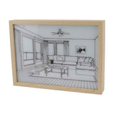 LED Illuminated Wall Art Lighted Decor Light Shadow Photo Frame Painting 3 Colours Dimmable for Bedroom Living Room L Model 1 In Australia - Darrahopens