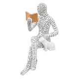 Women Thinker Statue Unique Resin Pulp Reading Women Figurine Decor for Home Office Library W310 11 In Australia - Darrahopens