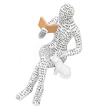 Women Thinker Statue Unique Resin Pulp Reading Women Figurine Decor for Home Office Library W310 11 In Australia - Darrahopens