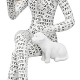 Women Thinker Statue Unique Resin Pulp Reading Women Figurine Decor for Home Office Library W310 11